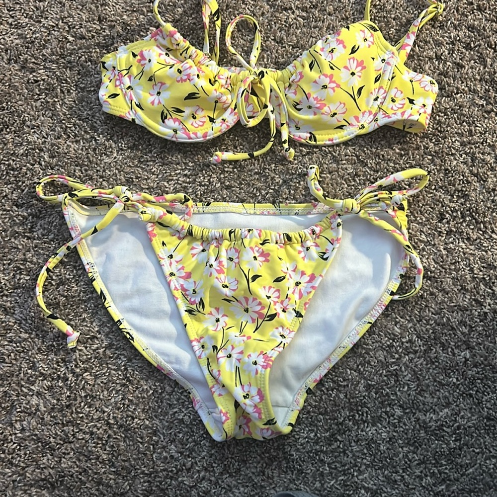 yellow bikini, worn once